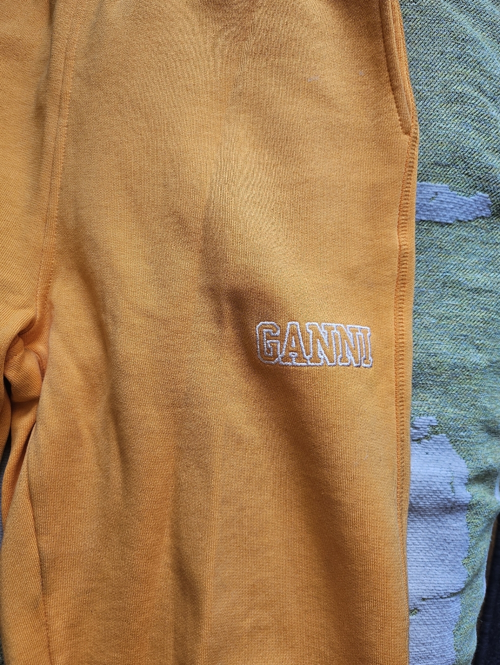 Ganni Tangerine Orange Sweatsuit Set, Both Size Xxs/xs - Picture 13 of 14